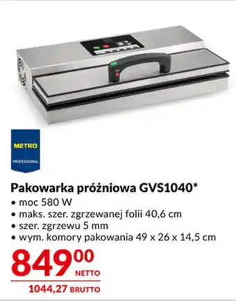 Makro Pakowarka próżniowa GVS1040 oferta