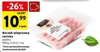 Intermarche Boczek wieprzowy plastry Haga oferta