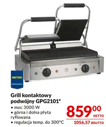 Makro Grill kontaktowy podwójny GPG2101 oferta