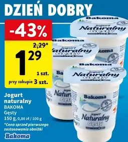 Intermarche Jogurt naturalny gęsty Bakoma oferta