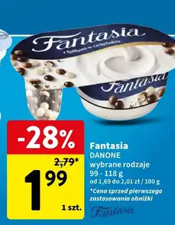 Intermarche Jogurt z kulkami w czekoladzie Danone Fantasia oferta