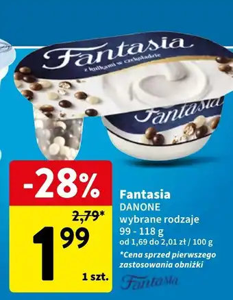 Intermarche Jogurt z kulkami w czekoladzie Danone Fantasia oferta