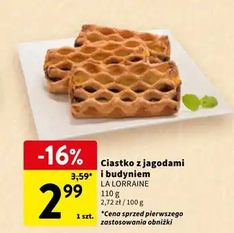 Intermarche Ciastko z jagodami i budyniem La Lorraine oferta