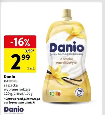 Intermarche Serek wanilia saszetka Danone Danio oferta