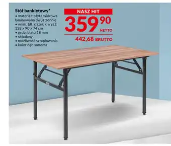 Makro Stół bankietowy oferta