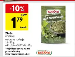 Intermarche Zioła prowansalskie Kotanyi oferta