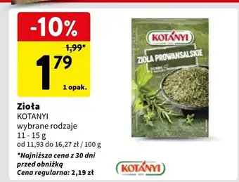 Intermarche Zioła prowansalskie Kotanyi oferta