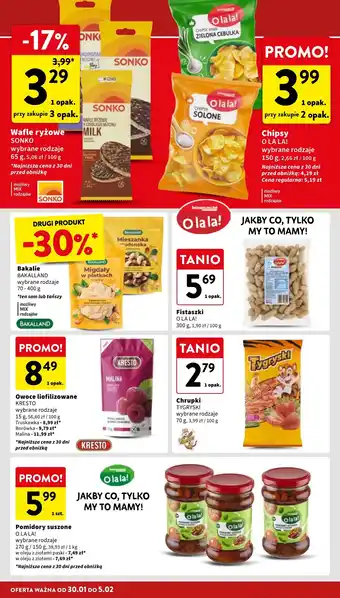 Intermarche Chipsy solone Intermarche O La La! oferta