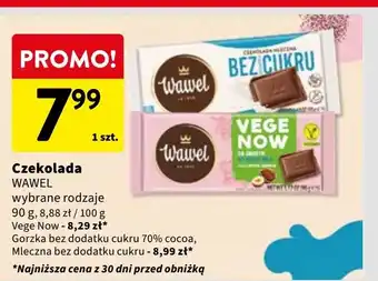 Intermarche Czekolada z pastą orzecha laskowego Wawel Vege Now oferta