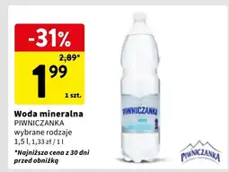 Intermarche Woda niegazowana Piwniczanka oferta