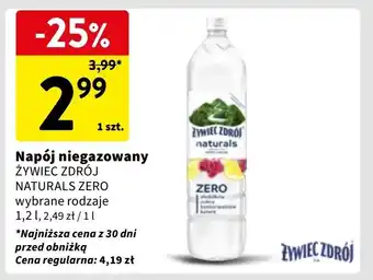 Intermarche Woda z nutą cytryny i mango zero Żywiec Zdrój Naturals oferta