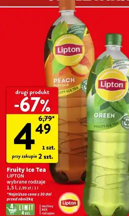 Intermarche Herbata mrożona classic Lipton Green Ice Tea oferta