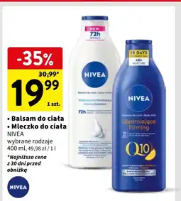 Intermarche Balsam błyskawicznie nawilżający skóra normalna Nivea oferta