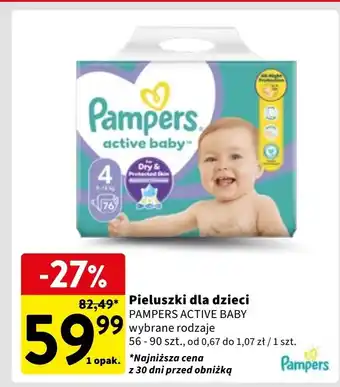 Intermarche Pieluszki dla dzieci 4 Pampers Active Baby oferta