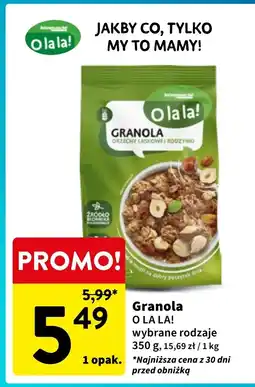 Intermarche Granola orzechy laskowe i rodzynki O La La! oferta