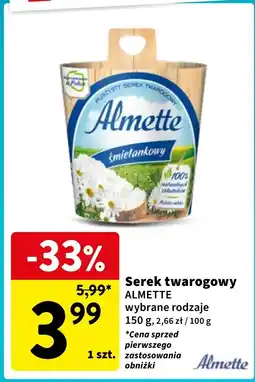 Intermarche Serek śmietankowy Hochland Almette oferta