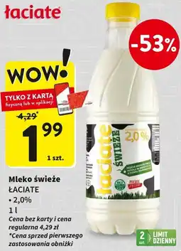 Intermarche Mleko świeże Łaciate 2% oferta