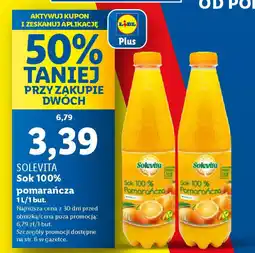 Lidl Solevita sok 100% pomarańcza oferta