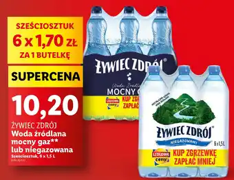 Lidl Żywiec zdrój woda źródlana mocny gaz oferta