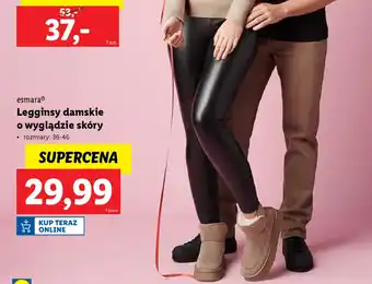 Lidl esmara Legginsy damskie o wyglądzie skóry oferta