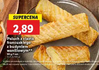 Lidl Paluch z ciasta francuskiego z budyniem waniliowym oferta
