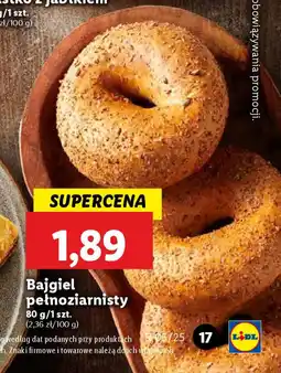 Lidl Bajgiel pełnoziarnisty oferta