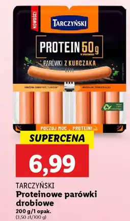 Lidl Tarczyński proteinowe parówki drobiowe oferta