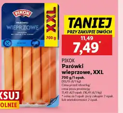 Lidl Pikok parówki wieprzowe, XXL oferta