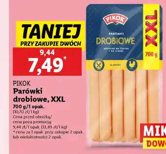 Lidl Pikok parówki drobiowe, XXL oferta