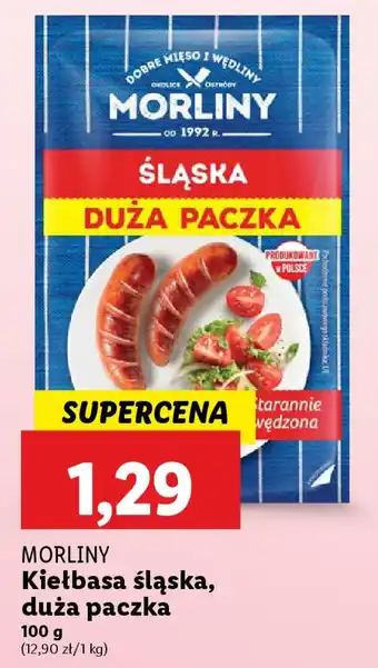 Lidl Morliny kiełbasa śląska, duża paczka oferta