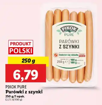 Lidl Pikok pure parówki z szynki oferta