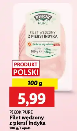 Lidl Pikok pure filet wędzony z piersi indyka oferta