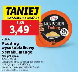 Lidl Pilos pudding wysokobiałkowy o smaku mango oferta