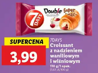 Lidl 7DAYS Croissant z nadzieniem waniliowym i wiśniowym oferta