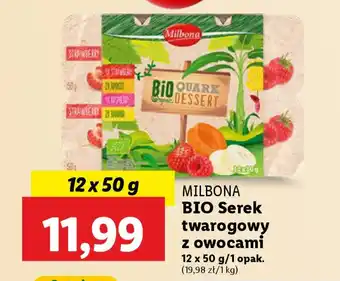 Lidl Milbona bio serek twarogowy z owocami oferta