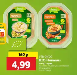 Lidl Vemondo bio hummus oferta