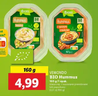 Lidl Vemondo bio hummus oferta