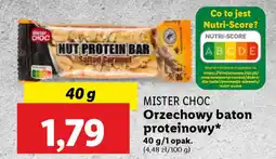 Lidl Mister choc orzechowy baton proteinowy oferta