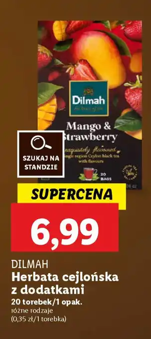 Lidl Dilmah herbata cejlońska z dodatkami oferta