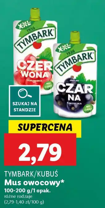 Lidl Tymbark/kubus mus owocowy oferta