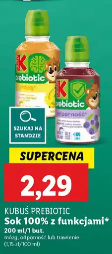 Lidl Kubus prebiotic sok 100% z funkcjami oferta