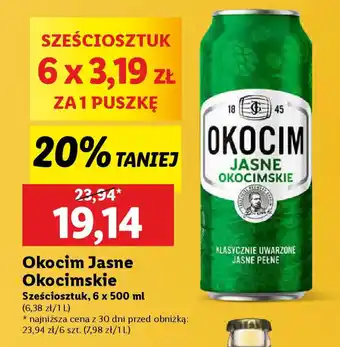 Lidl Okocim Jasne Okocimskie oferta