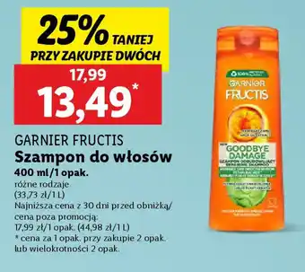 Lidl Garnier fructis szampon do włosów oferta