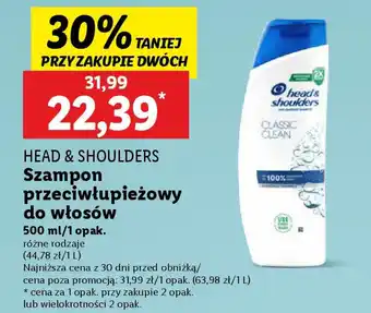 Lidl Head & shoulders szampon przeciwłupieżowy oferta