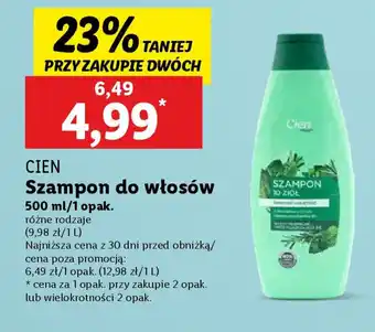 Lidl Cien szampon do włosów oferta