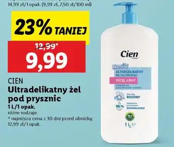 Lidl Cien ultradelikatny żel pod prysznic oferta