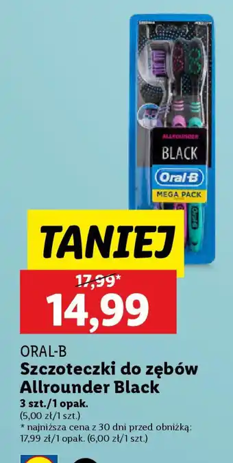 Lidl Oral-b szczoteczki do zębów allrounder black oferta