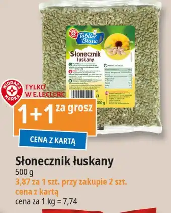 E.Leclerc Słonecznik łuskany Wiodąca marka tablier blanc oferta