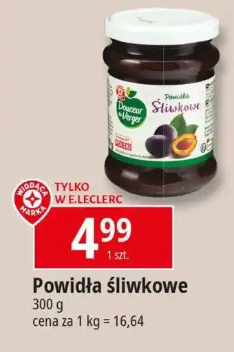 E.Leclerc Powidła śliwkowe Wiodąca marka mamie doceur oferta