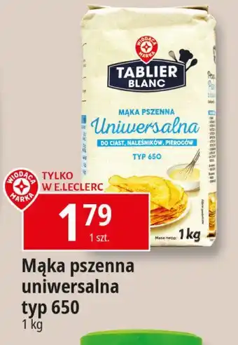 E.Leclerc Mąka pszenna uniwersalna Wiodąca marka tablier blanc oferta